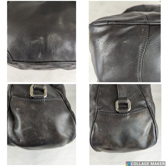 Authentic PRADA Black Leather Vitello Soft Handle Bag Handbag Made in Italy - Picture 10 of 12